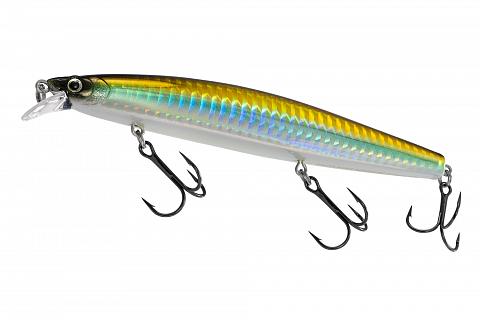 Фото воблер kyoda spotlight minnow-125f, длина 12,5 см, вес 22 гр, цвет p66, заглубление 0,5-0,8 м.