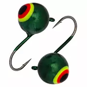 Фото дробинка с ушком свинцовая d 6,0 мм, вес 1,37 гр, цвет светофор  /10 шт/