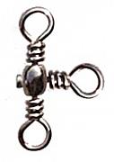 Фото вертлюг тройной 90 град. rarrel cross-line swivel, цвет black nikel, размер 8, (100шт.)