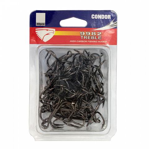 Фото крючок-тройник condor treble hook №1/0 bn (50 шт/упак)