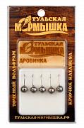 Фото мормышка тульская дробинка 4.5 никель (5 шт), вес - 0,83 гр.