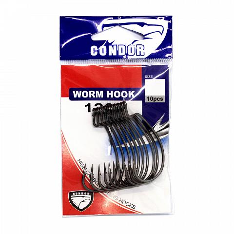 Фото крючок офсетный condor worm hook №1/0 bn (50 шт/упак)