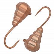 Фото капля-гусеница гранёная с ушком d 4,0 мм, вес 0,87 гр, медь /10 шт/