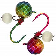 Фото шар фигурный с ушком d 6,0 мм, вес 1,96 гр, безмотылка,  радужный кошачий глаз /10 шт/