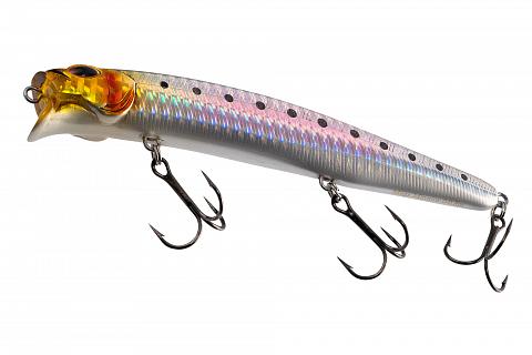 Фото воблер kyoda mega minnow-125f, длина 125 мм, вес 21,0  гр, цвет p1853, заглубление 0 - 0,8 м.